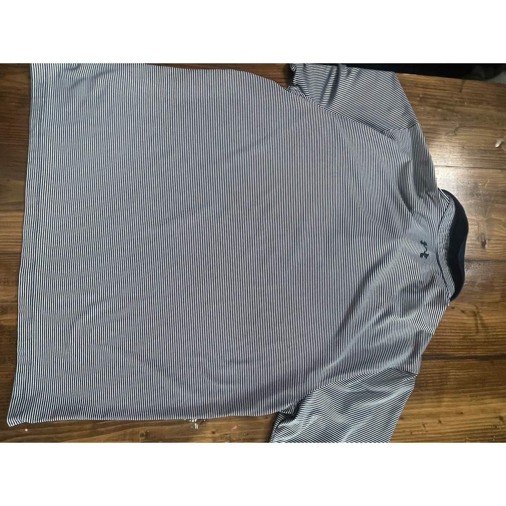 Under Armour Mens 3XLT HeatGear Performance Polo Shirt Striped Navy White Loose - Picture 6 of 9